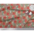 thumbnail image 3 of Soimoi Poly Georgette Fabric Spruce Leaves & Lily Floral Print Fabric by Yard 42 Inch Wide, 3 of 3