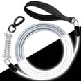 thumbnail image 3 of CNKOO Reflective Chew Proof Dog Leash - 5/10/15ft Heavy Duty Dog Lead For Small Large Dogs - Waterproof Pet Long Chain Leashes With Swivel Lockable Hook And Shock Absorbing Spring, 3 of 6