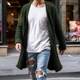 thumbnail image 2 of Lovzfmll Men's Knit Cardigan V-Neck Open Front Loose Fit Sweater Army Green, 2XL, 2 of 5