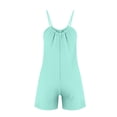 thumbnail image 4 of AherBiu Wide Leg Short Jumpsuits for Women Sleeveless Spaghetti Strap Summer Boho Rompers with Pockets, 4 of 7