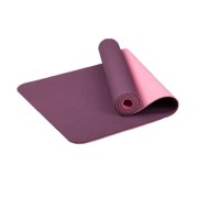 facefd 6mm Thick Non- for Slip Yoga Mat TPE Yoga Training Mat Sweatproof Exercises Mat Purple