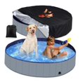 thumbnail image 3 of Foldable Dog Pool with Rod Pool Cover: Collapsible, Waterproof Cloth+PC Material, Saves Cleaning Time, Ensures Privacy for Pet Owners, 3 of 8