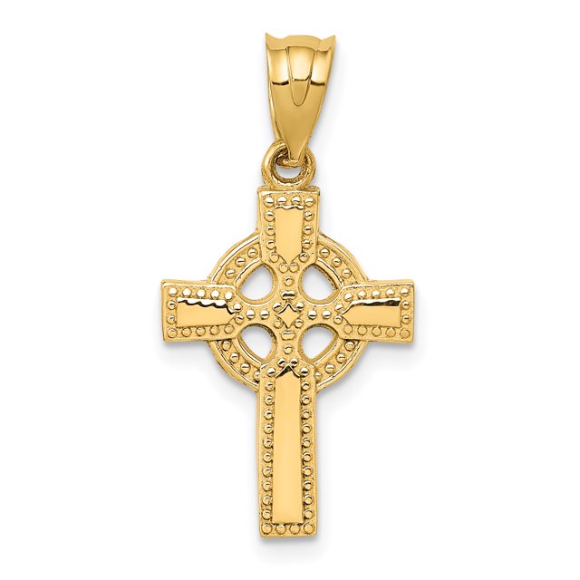 Pendentif Croix Celtique en Or Jaune 14 K