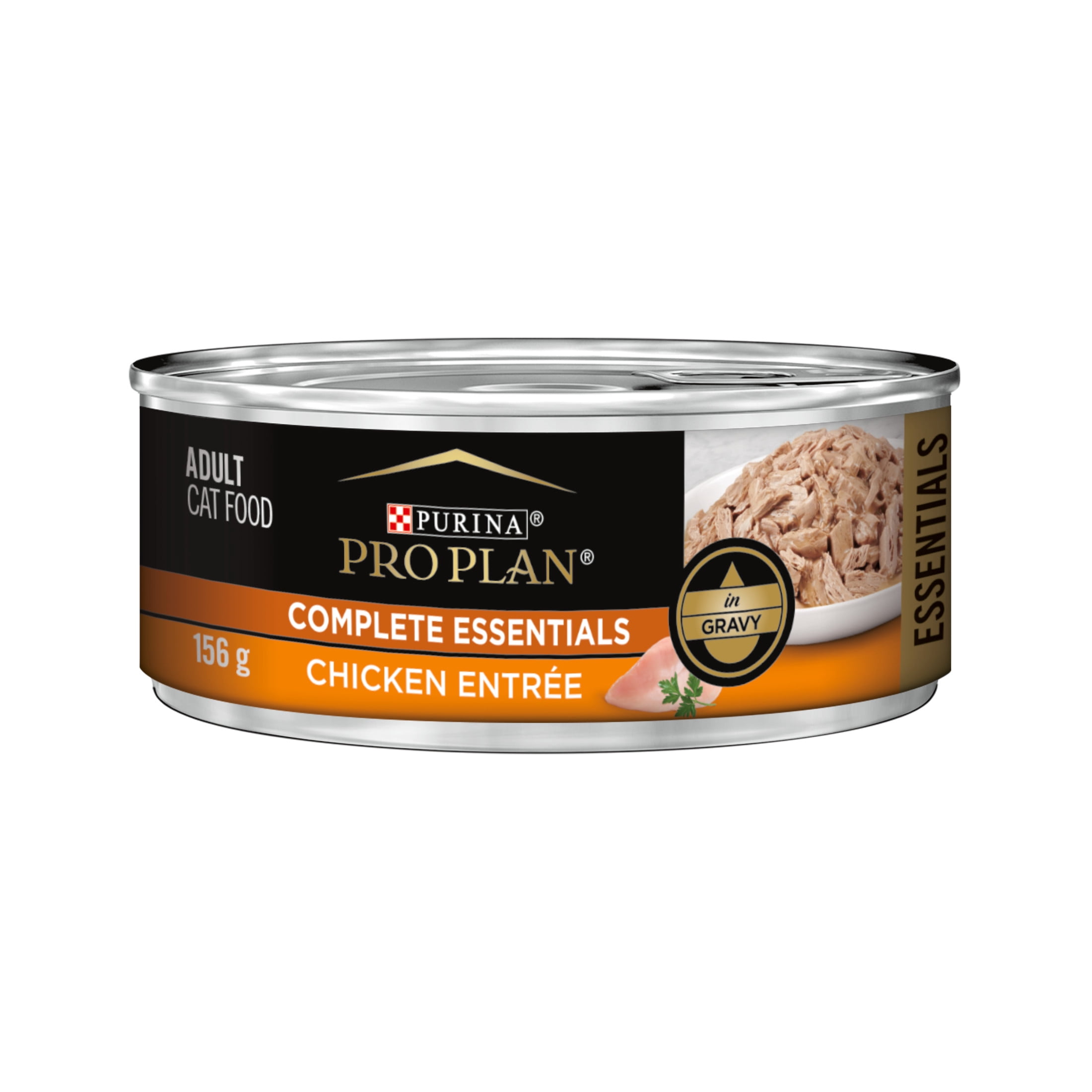 Purina Pro Plan Complete Essentials Chicken Entrée in Gravy, Wet Cat Food, 156 g