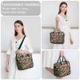 thumbnail image 3 of Tropical Flower and Leaves Lunch Bag - Large Insulated & Leakproof Tote, Multi-Pocket Design, 3 of 6