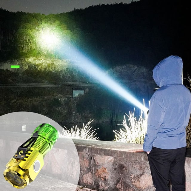 Lampe de Poche LED Portable à Pince à Bascule Mini Source Lumineuse Lampe 20W Puissance Batterie au Lithium Intégrée Résistance à l'Eau Grade IPX6 Métal Absorbable