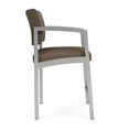 thumbnail image 4 of Lenox Steel Reception Waiting Hip Chair / Silver Steel / Brown / Brown, 4 of 5