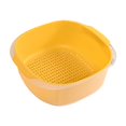 thumbnail image 1 of Vegetable Basket Strainer for Kitchen Sink Use with Soaking Bowl – 10.23 in x 9.44 in x 3.93 in ABS Plastic Colander and Removable Strainer Set, 1 of 8