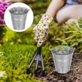 thumbnail image 2 of Small Plant Bucket Metal Bucket Metal Bucket With Handle Flower Bucket Floral Arrangement Vase Plant Bucket (S), 2 of 8