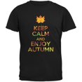 thumbnail image 1 of Keep Calm Enjoy Autumn Fall Black Adult T-Shirt, 1 of 1