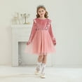 thumbnail image 4 of DuoJiaJ Ruffled Long Sleeved Dress Princess Party Performance Dress Children's Dress Starry Dress Size 7-8 Years, 4 of 5