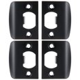 thumbnail image 1 of IFANLANDOR 4Pack Matte Black Door Strike Plate Stainless Steel Door Reinforcement for Home Locking System, 1 of 6