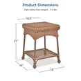 thumbnail image 2 of Jeco Wicker Patio End Table in Honey, 2 of 7