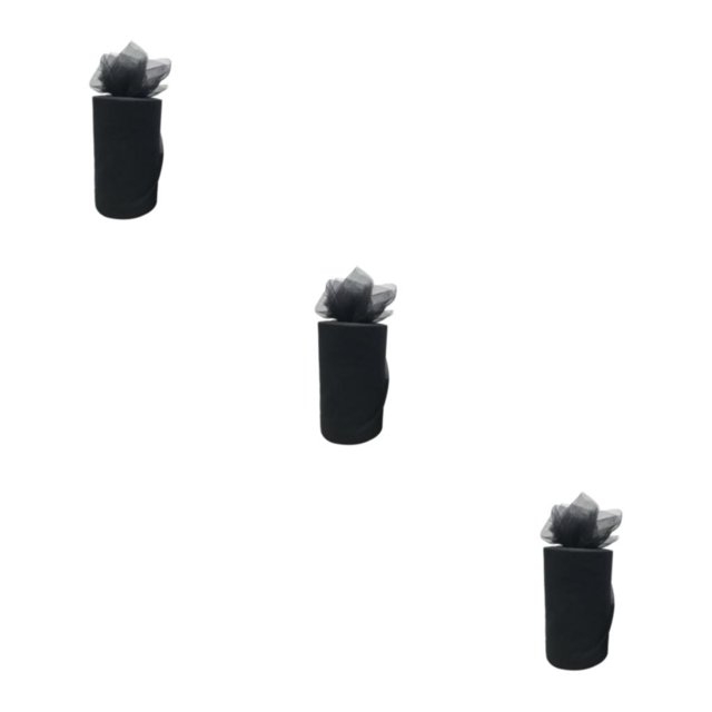 Maytalsory Polyester Durable And Reliable White Roll Wrist Tulle Essential For DIY Weddings Roll Tulle black 3Set