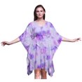 thumbnail image 1 of Bimba Kaftan de Plage Teinture sur Nœuds, Paréo de Bikini, Robe Midi pour Femmes, Caftan Court - TG-3X, 1 of 5