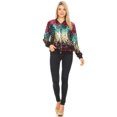 thumbnail image 2 of Fashion Womens Sequin Long Sleeve Front Zip Jacket with Ribbed Cuffs, 2 of 5