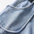 thumbnail image 5 of adviicd Womens Running Shorts Haut Lin Mélangé Taille Tirez sur Short d'Été pour les Femmes Poches à la Mode Bleu, M, 5 of 5