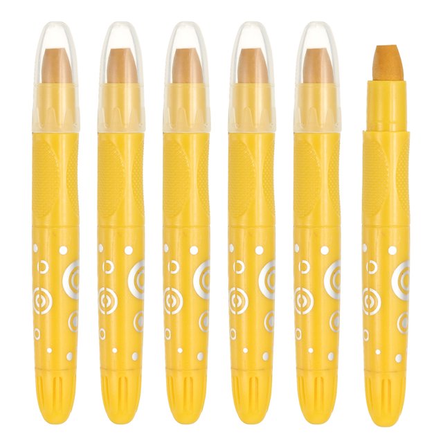 Uxcell 6 Pcs Craie de Cire Gel Aquarelle pour Coloriage, Or