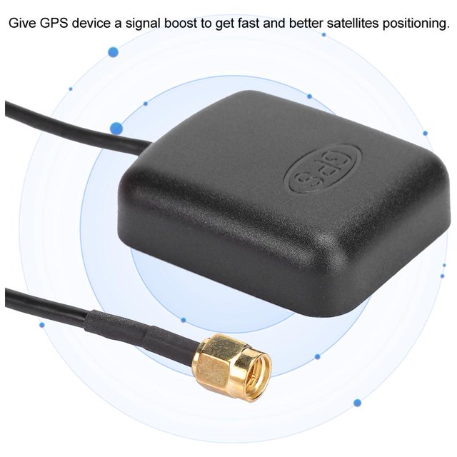FAGINEY Car Accessory,3meters/9.8ft Car GPS Antenna SMA Connector Aerial Cable Magnetic Base DVD Navigation Signal