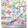 thumbnail image 1 of Soimoi Polyester Crepe Fabric Lilac Floral Print Fabric by Yard 52 Inch Wide, 1 of 1