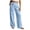 Light Blue, variant on JYnXIANTI Women's Pants Lightweight High Waist Tie Front Trousers Breathable Thin Summer Pants Loose Beach Vacation Clothes