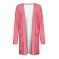 thumbnail image 4 of AherBiu Womens Cardigan Tops Long Sleeve Open Front Mid-Long Outwear with Pockets Spring Clothes, 4 of 5
