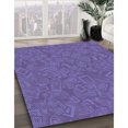 thumbnail image 3 of Ahgly Company Tapis d'Intérieur Rectangulaire Transitionnel Lavable à la Machine Violet Améthyste Violet, 2 Pieds x 3 Pieds, 3 of 7