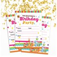 thumbnail image 2 of Darling Souvenir White Birthday Invitation Card 28 Pcs Fill or Write In Blank Invites Printable Party Supplies 5 x 7 Inches, 2 of 5