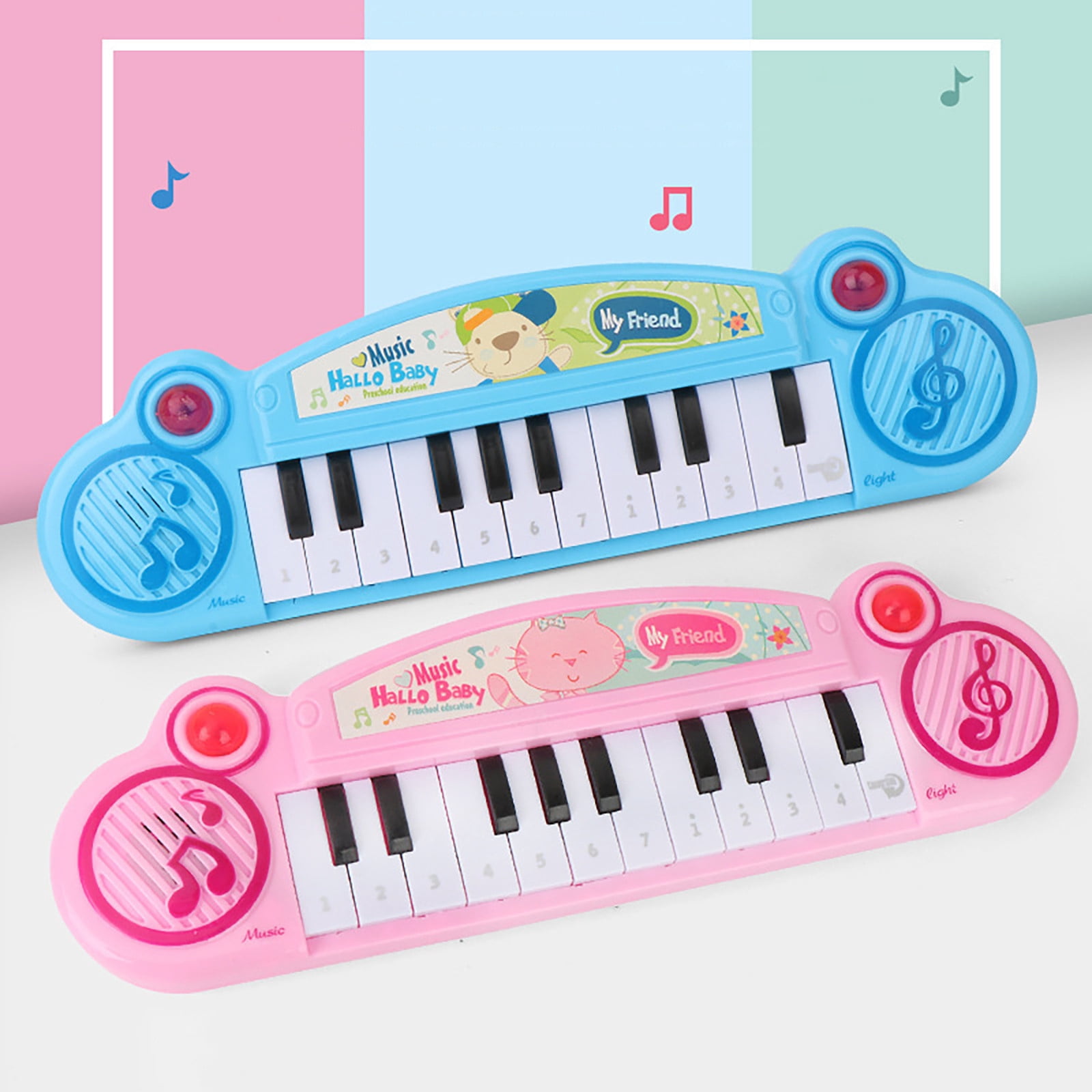 Sentmoon Girls Toys Kid Keyboard Piano With Microphone12 Keys Keyboard Piano Kids Multifunction Music Educational Instrument Toy Keyboard Piano For 345 678 Girls And Boys