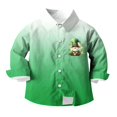 thumbnail image 3 of RXMEKW Chemise à Manches Longues Imprimée pour la Saint-Patrick pour Garçons avec Col Rabattu, 95 % Coton 5 % Spandex, Vert, 3 of 7