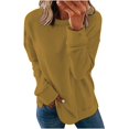 thumbnail image 1 of Chandails de Compression à Manches Longues pour Femmes Col Ras du Cou Unis Plus Chandail Surdimensionné Coupe Ample Pulls Tendance Hauts Légers pour Femmes Grande Taille Gris m, 1 of 6