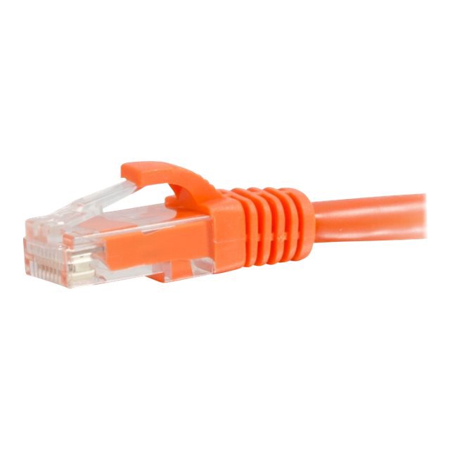 C2G 1ft Cat6a Snagless Unshielded (UTP) Network Patch Ethernet Cable-Orange - Patch cable - RJ-45 (M) to RJ-45 (M) - 1 ft - UTP - CAT 6a - molded, snagless, stranded - orange