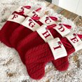 thumbnail image 4 of Fridja 7.87 Inches Monogram Christmas Stockings with Letters, Super Soft Christmas Stockings Red Knitted Hosiery Wool with White Super Soft Cuff for Christmas Xmas Tree Holiday Fireplace (I), 4 of 4