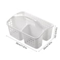 thumbnail image 3 of Qonioi Panier de Rangement de Bain Portable en Plastique, Organisateur de Articles de Toilette Multifonction à Compartiments avec Poignée, Panier de Douche de Salle de Bain Résistant à l'Eau pour Montage Mural Ou Utilisation à la Main, 3 of 6