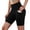Black, variant on PEZHADA Women's High Waist Compression Yoga Shorts, Black, Size L