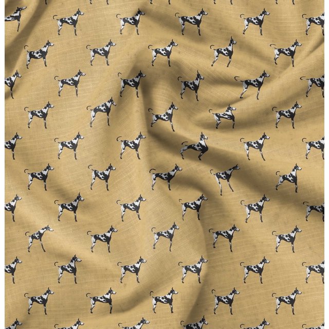 Soimoi Modal Satin Fabric Great Dane Dog Fabric Prints by Yard 42 Inch Wide