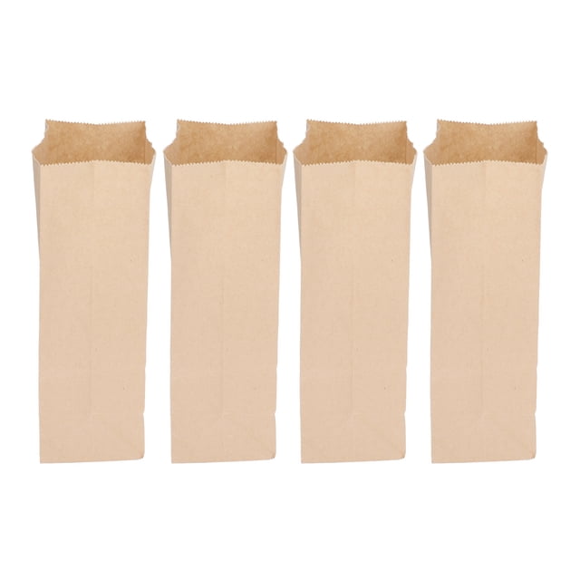 Food Paper Bag, Kraft Paper Bag Microwave Safe Tear Disposable 100 Pcs For French Fries