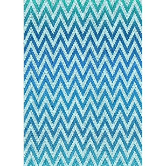 Ahgly Tapis Rectangulaire Lavable en Machine Intérieur Transitionnel DodgerBlue, 3 Pieds x 5 Pieds