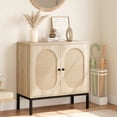 thumbnail image 4 of Alician Buffet, Armoire de Rangement en Rotin avec Portes et Tablettes, Buffet d'Appoint, Meuble Console en Bois avec Rangement, Armoire d'Entrée, 4 of 9