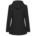 thumbnail image 3 of iHPH7 Imperméable Manteau de Pluie Femme Long Manteau de Pluie Femme Manteau de Randonnée Femme Manteau de Pluie Compressible Trench-Coat Femme Manteau de Randonnée Imperméable Mode Automne Noir 5TG, 3 of 4