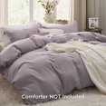 thumbnail image 2 of Bedsure Duvet Cover Queen Size - Soft Prewashed Queen Duvet Cover Set, 3 Pieces, 1 Duvet Cover 90x90 Inches with Zipper Closure and 2 Pillow Shams, Dusty Purple, Comforter Not Included, 2 of 6