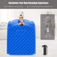 thumbnail image 2 of Costway Portable Steam Sauna w/ 9-gear Adjustable Temperature & Herbal Box Blue, 2 of 9