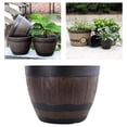 thumbnail image 4 of Almencla Indoor Outdoor Barrel Tree Planter Flower Pot 11.3 inch, 4 of 8