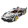 thumbnail image 1 of 443 PCS Car Building Blocks Set, 1:18 Scale Police Super Car Model with Pull-Back Motor - BLK-082, 1 of 3