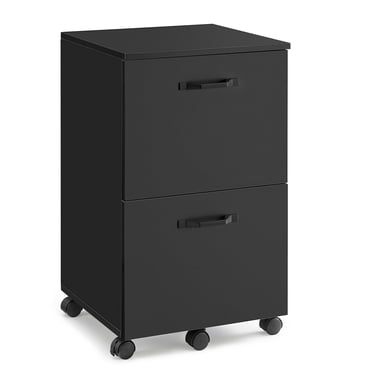 SONGMICS HOME Caisson mobile à 2 tiroirs – Meuble de rangement compact et support pour imprimante, pour documents A4, noir, idéal pour bureau ou maison