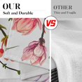 thumbnail image 4 of Flower and Bird Kitchen Curtains Butterfly Window Curtains and Valances Set 36 Inch, Watercolor Pink Botanical Short Tier Curtain for Kitchen, Spring Floral Small Kitchen Decor 52" x 24", 4 of 5