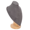thumbnail image 1 of Collier Présentoir, Multipurpose Scratch Résistance Bois Stable Base Élégant Bijoux Buste Stand pour la Maison pour Salon Gris, 1 of 8