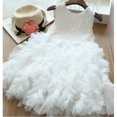 thumbnail image 4 of LEEy-world Cadeaux pour Bébé Fille Robe de Fête de Mariage Sans Manches Enfants Tout-Petits Princesse Été Robes Bébé Filles Robe&Jupe, Blanc, 4 of 5