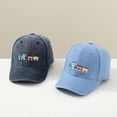 thumbnail image 4 of MIASHUI Kids Baseball Cap Cute Embroidery Adjustable Vintage Washed Hat for Boys Girls,Blue,2-8 Years, 4 of 4