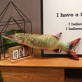 thumbnail image 2 of R-857 Green B Simulation Pike Fish Plush Toy 60Cm Cotton Material Soft Stuffed Animal For Kids #82C32, 2 of 6